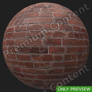 PBR wall brick old preview 0001